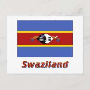 Swasiflag mit Name Postkarte