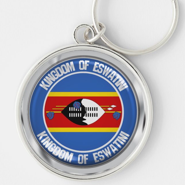 Swasiland ( Eswatini ) RundEmblem Schlüsselanhänger (Vorne)