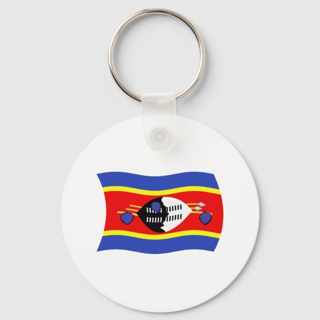Swasiland Flag Schlüsselanhänger (Vorderseite)