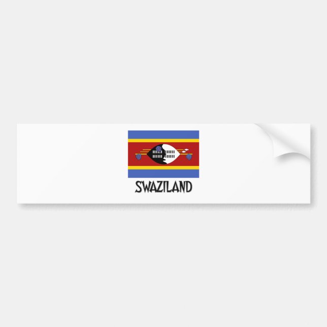 Swasiland-Flagge Autoaufkleber (Vorne)