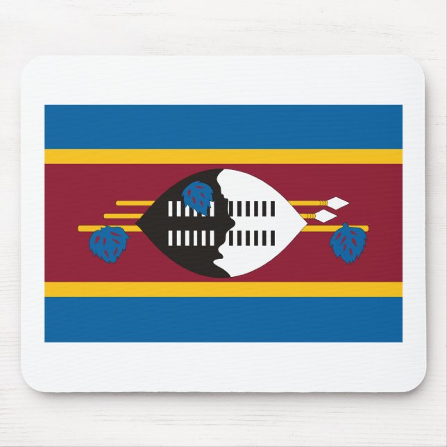 Swasiland-Flagge Mousepad (Vorne)
