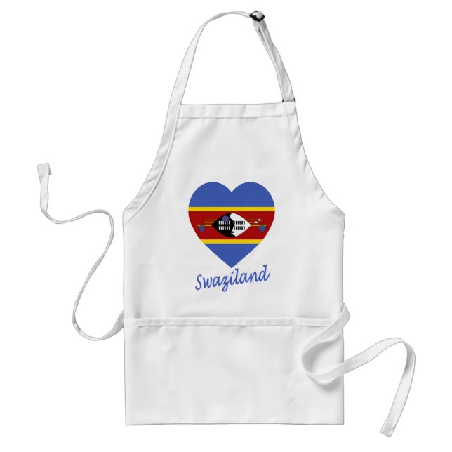 Swasiland-Flaggen-Herz Schürze (Vorne)