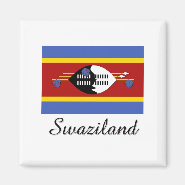 Swasiland-Flaggendesign Magnet (Vorne)