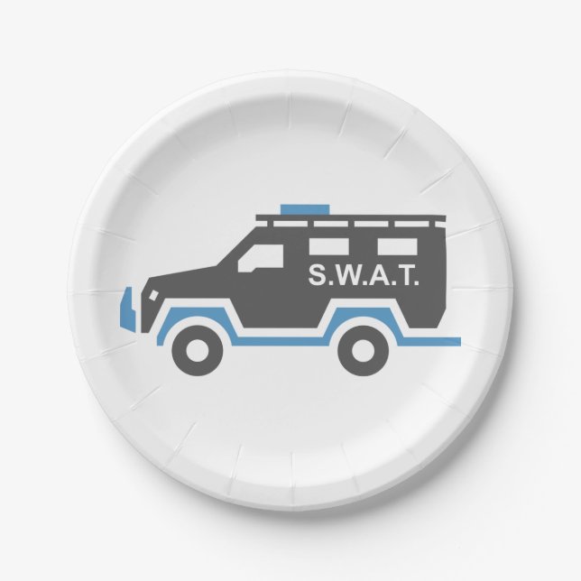 SWAT Car Pappteller (Vorderseite)