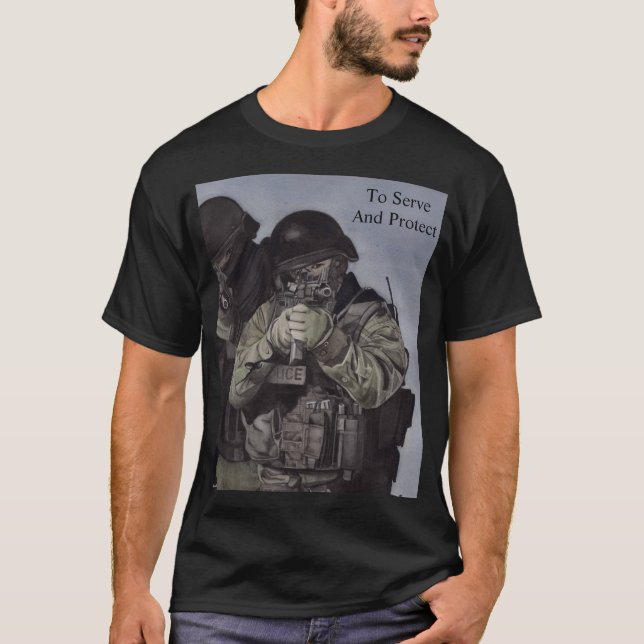 SWAT-Polizei zum Dienst und Schutz des T - Shirt v (Vorderseite)