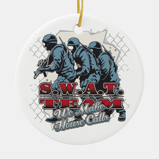 SWAT-Team-Hausbesuche Keramikornament (Vorne)