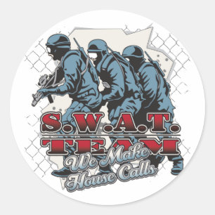 SWAT-Team-Hausbesuche Runder Aufkleber