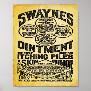 Swaynes Salben-Anzeige-Druck Poster
