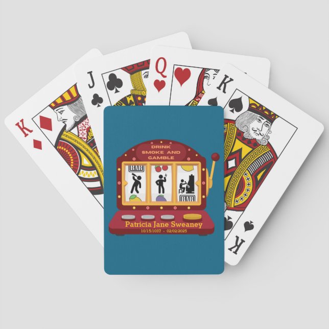 Sweaney Family Drink Smoke & Gamble Poker Cards Spielkarten (Rückseite)