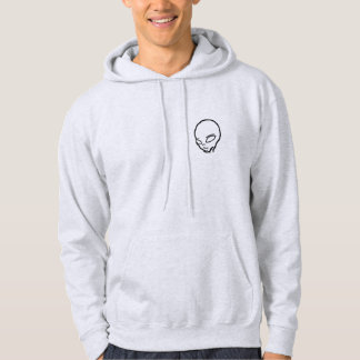 Sweat à capuche avec tête alien gris clair