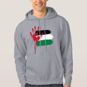 Sweat à capuche Bloodied Hand-Print Palestine – Ju