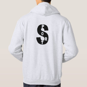 Sweat à capuche cendre homme DESIGN SPORT