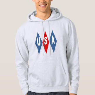 Sweat à capuche cendre  homme  DESIGN  USA 