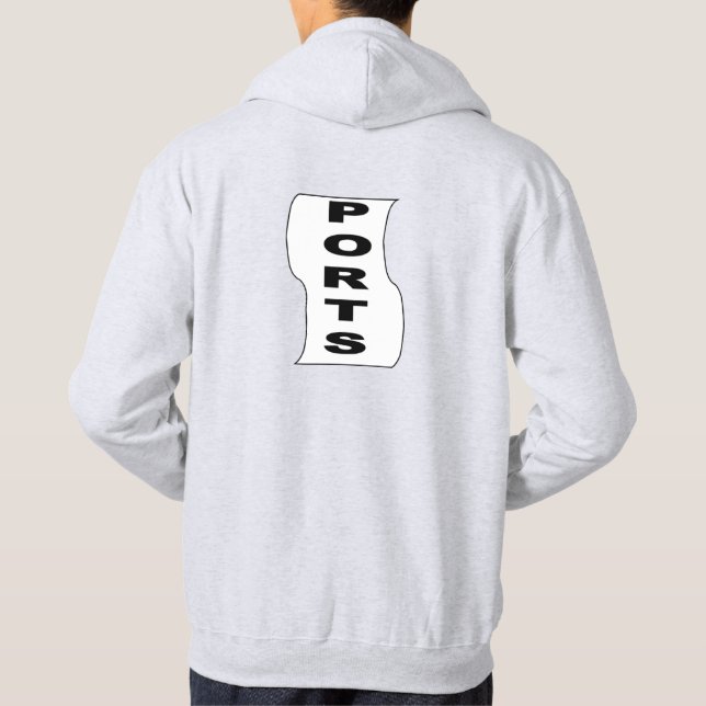 Sweat à capuche cendre homme  SPORTS (Dos)