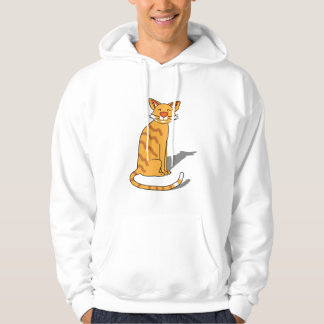 Sweat à capuche chat orange