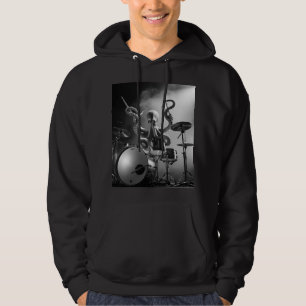 Sweat à capuche de concert Octopus Drummer noir et