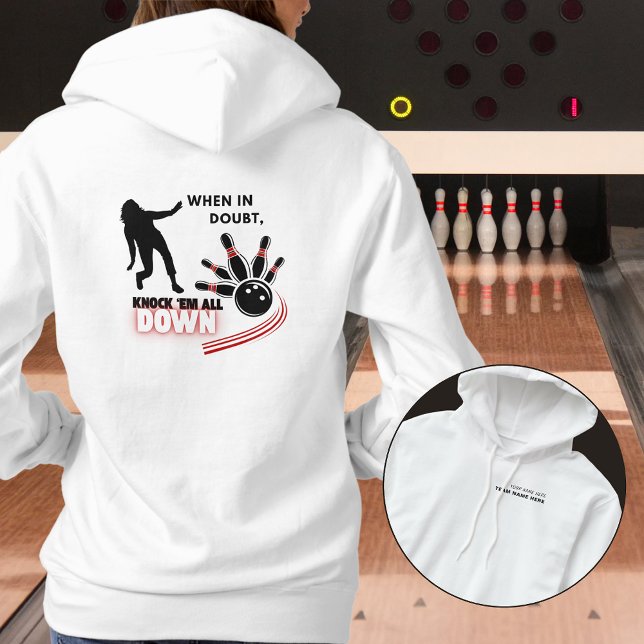 Sweat à capuche d'équipe de bowling Knock 'em All  (Créateur téléchargé)