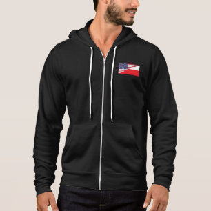 Sweat à capuche drapeau polono-américain