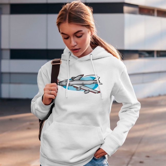 Sweat à capuche femme avion à réaction (Créateur téléchargé)