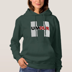 Sweat à capuche femme vert foret DESIGN HUMOUR