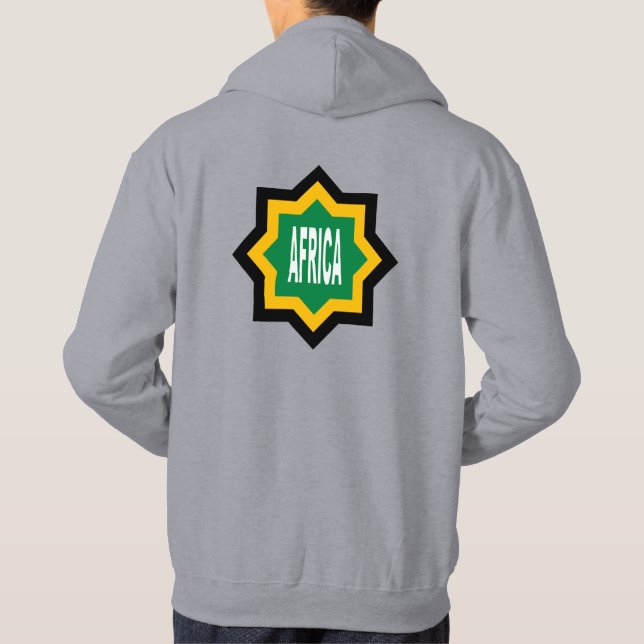 Sweat à capuche grise dos homme  AFRICA  (Dos)