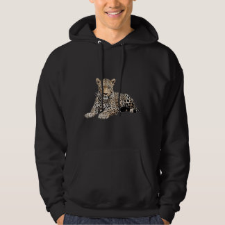 Sweat à capuche imprimé léopard