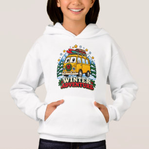Sweat à capuche jaune rétro pour aventure hivernal