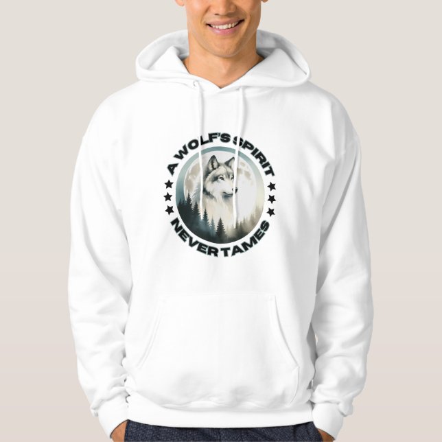 Sweat à capuche Loup (Devant)