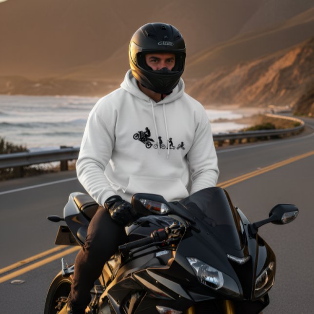 Sweat à capuche Motorcycle Life Evolution (Créateur téléchargé)