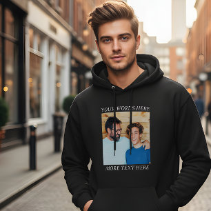 Sweat à capuche personnalisé avec image et texte, 