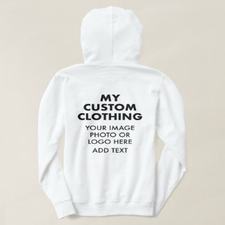 Sweat à capuche PERSONNALISÉ FEMME BLANC