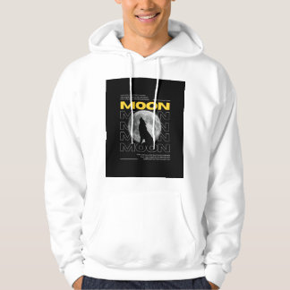 Sweat à capuche personnalisé Lone Wolf Moonlight