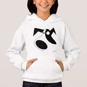 Sweat à capuche pour filles avec un chiot abstrait