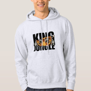 Sweat à capuche pour hommes King of Jungle Tiger