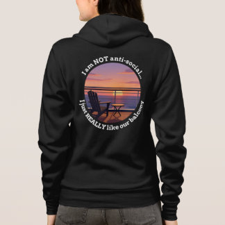 Sweat à capuche Premium Balcon Époux Introverti Cr