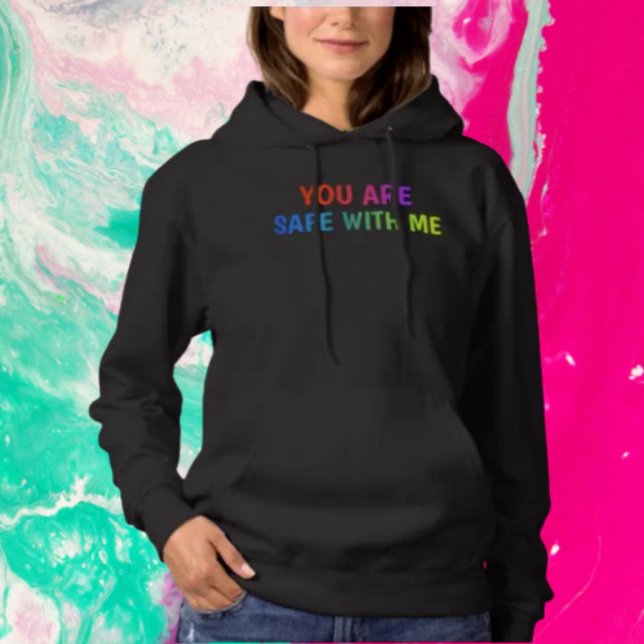 Sweat à capuche Safe With Me – Vêtements de soutie (Créateur téléchargé)
