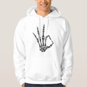 Sweat à capuche Signe OK Main de squelette