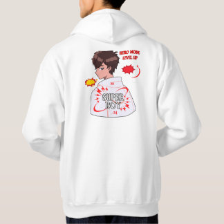 Sweat à capuche Super Boy Level Up Hero Mode pour 