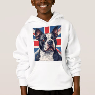 Sweat à capuche Union Jack Staffordshire Bull Terr