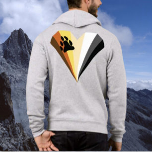 Sweat à capuche zippé Bear Pride Heart