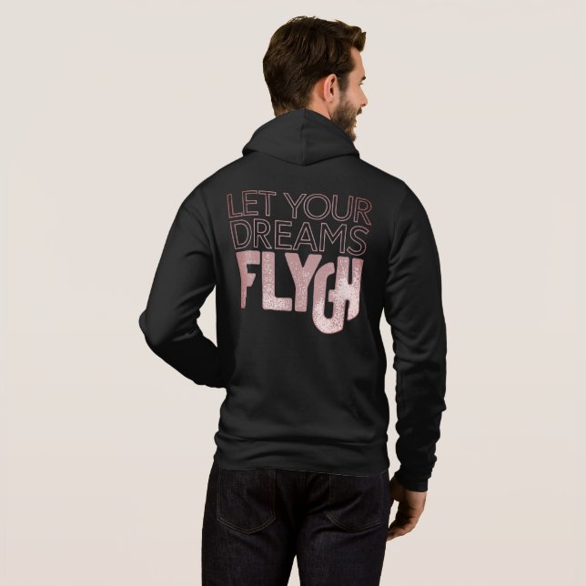 Sweat à capuche zippé de style Motivational Gold (Dos entier)