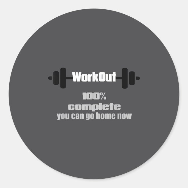 Sweat Activated Motivational Workout Complete Gym  Runder Aufkleber (Vorderseite)