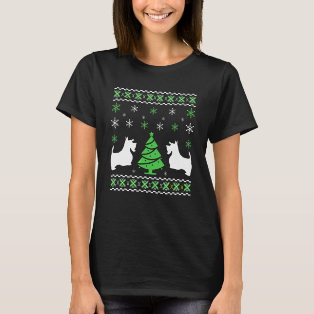 Sweat de Noël écossais mignon pour Noël de chien (Devant)