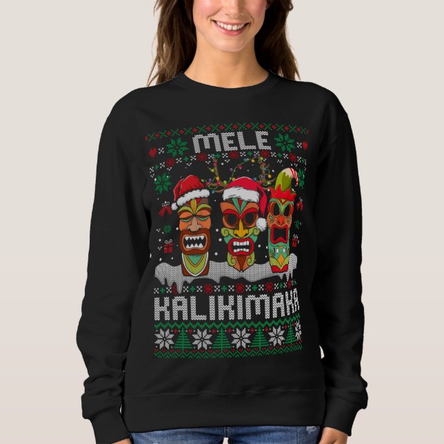 Sweat de Noël moche Mele Kalikimaka Xm hawaïen (Devant)