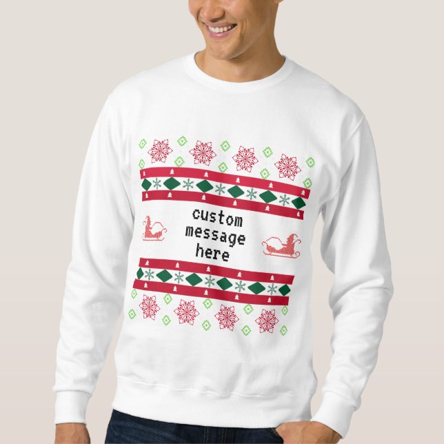 Sweat de Noël moche personnalisé (Devant)