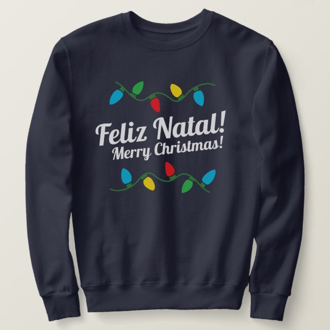 Sweat de Noël portugais Feliz Natal (Design devant)