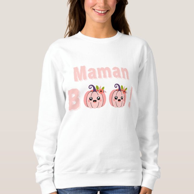 Sweat Femme Halloween – Mama BOO Kawaii (Devant)