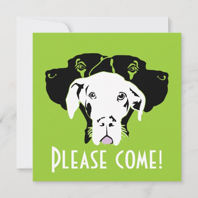 Sweat Great Dane Faces | Doggenhaus Einladung (Vorderseite)