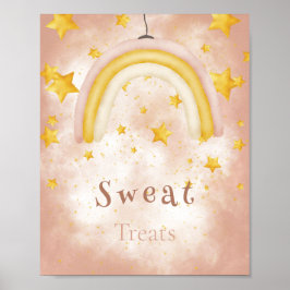 Sweat Leckereien Boho Regenbogen goldene Sterne Ma Poster