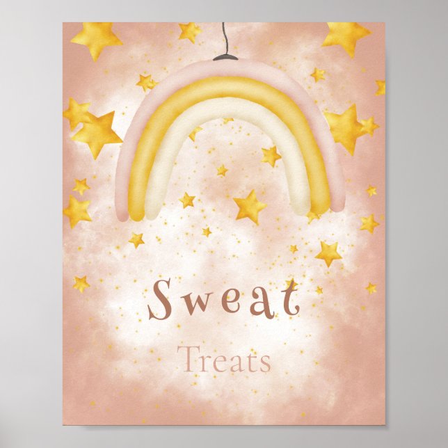 Sweat Leckereien Boho Regenbogen goldene Sterne Ma Poster (Vorne)